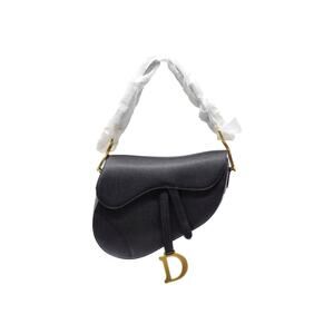 Dior Saddle Leather Shoulder Bag Medium Black with GHW - NWT $4600